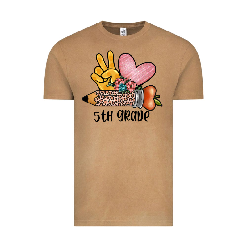 Peace Love 5th Grade Vintage Tee by JahusDesignShop | Teevron