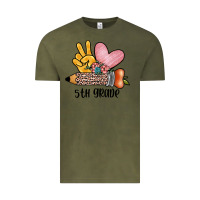 Vintage Olive peace love 5th grade Vintage Tee - JahusDesignShop