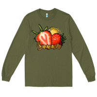 Army Green Strawberry Summer Long Sleeve Tee - Bettercallsaul