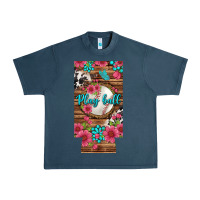 Midnight Navy Play Ball Baseball With Pink Flowers 12 Oz Slim Can Cooler Urban Heavy Tee - BundleAndBundleShop