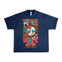 Navy Play Ball Baseball With Pink Flowers 12 Oz Slim Can Cooler Urban Heavy Tee - BundleAndBundleShop
