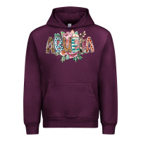Mauve Wine abuela flowers Urban Hoodie - RacoonDesign