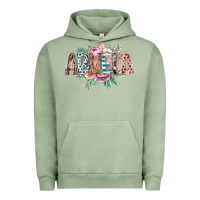 Pigment Oil Green abuela flowers Urban Hoodie - RacoonDesign