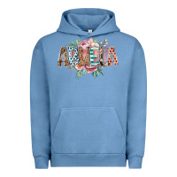 Pigment Pebble Blue abuela flowers Urban Hoodie - RacoonDesign
