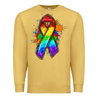 Antique Gold Pride ribbon Premium Sweatshirt - FaDigitalArtStudio