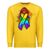 Lemon Pride ribbon Premium Sweatshirt - FaDigitalArtStudio