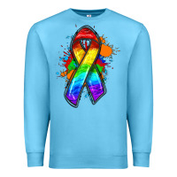 Ocean Blue Pride ribbon Premium Sweatshirt - FaDigitalArtStudio