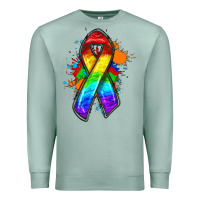 Seafoam Pride ribbon Premium Sweatshirt - FaDigitalArtStudio