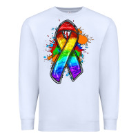 White Pride ribbon Premium Sweatshirt - FaDigitalArtStudio