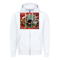 White christmas heifer cow  gnomies Zipper Hoodie - CowGirlArtShop