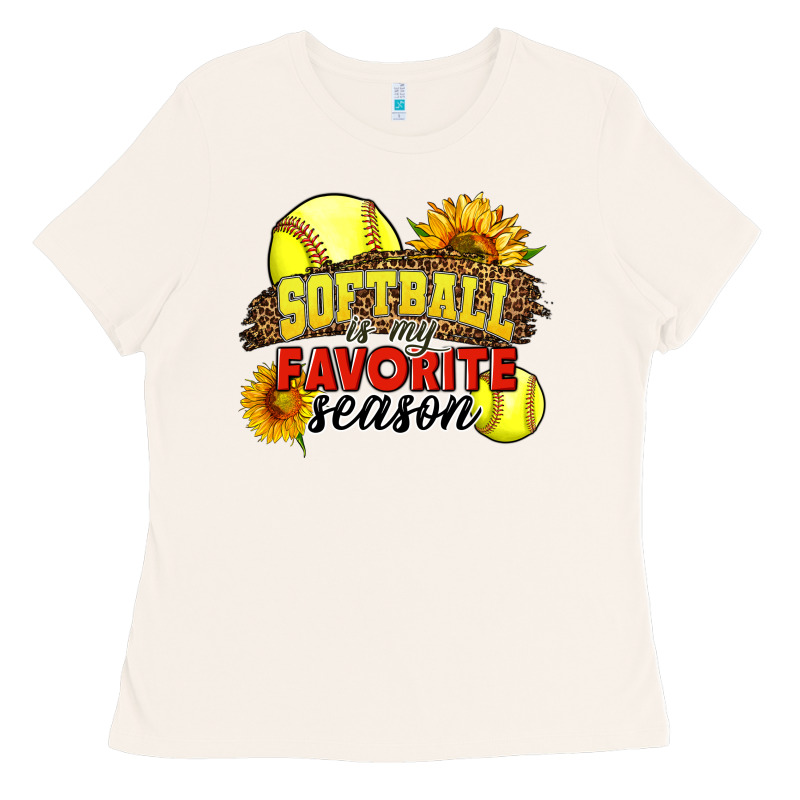 Softball Is My Favorite Season Ladies Tee by LillyAllenDesigns | Teevron