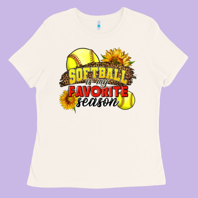 Softball Is My Favorite Season Ladies Tee Designed By Lillyallendesigns
