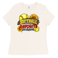 Bone Softball Is My Favorite Season Ladies Tee - LillyAllenDesigns