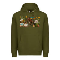 Army Green rodeo cowboy coffee cups Premium Hoodie - OliviaCreatesArt
