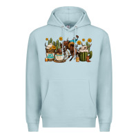 Blue Mist rodeo cowboy coffee cups Premium Hoodie - OliviaCreatesArt