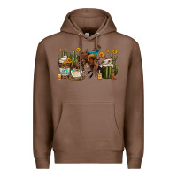 Chestnut rodeo cowboy coffee cups Premium Hoodie - OliviaCreatesArt
