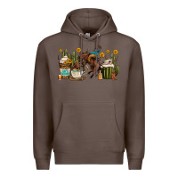 Coffee rodeo cowboy coffee cups Premium Hoodie - OliviaCreatesArt