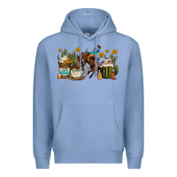 Colony Blue rodeo cowboy coffee cups Premium Hoodie - OliviaCreatesArt