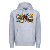 Heather Grey rodeo cowboy coffee cups Premium Hoodie - OliviaCreatesArt