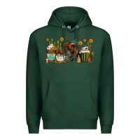 Sports Green rodeo cowboy coffee cups Premium Hoodie - OliviaCreatesArt