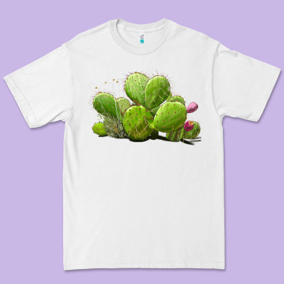 Desert Prickly Pear Cactus Premium Tee Designed By Lillyallendesigns