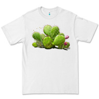 White desert prickly pear cactus Premium Tee - LillyAllenDesigns
