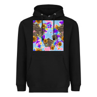 Black stars and sunflowers seamless pattern Heavyweight Hoodie - FaDigitalArtStudio