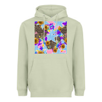 Matcha stars and sunflowers seamless pattern Heavyweight Hoodie - FaDigitalArtStudio