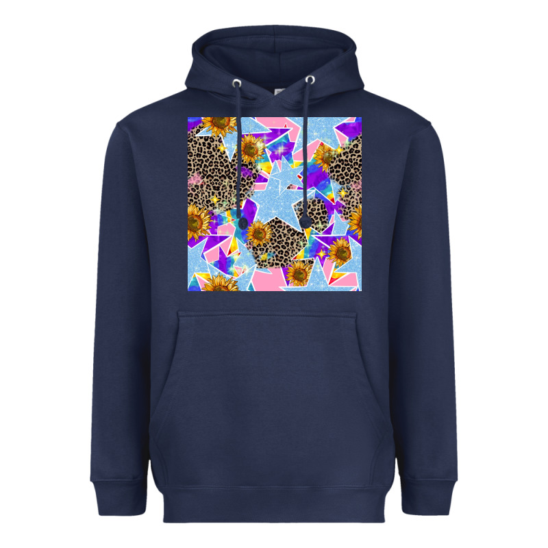 Stars And Sunflowers Seamless Pattern Heavyweight Hoodie by FaDigitalArtStudio | Teevron
