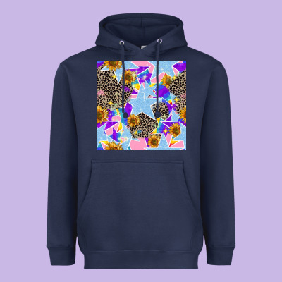 Stars And Sunflowers Seamless Pattern Heavyweight Hoodie Designed By Fadigitalartstudio