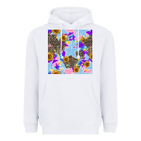 White stars and sunflowers seamless pattern Heavyweight Hoodie - FaDigitalArtStudio