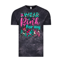 Cloud Black I Wear Pink For My Mom Vintage Tee - BundleAndBundleShop