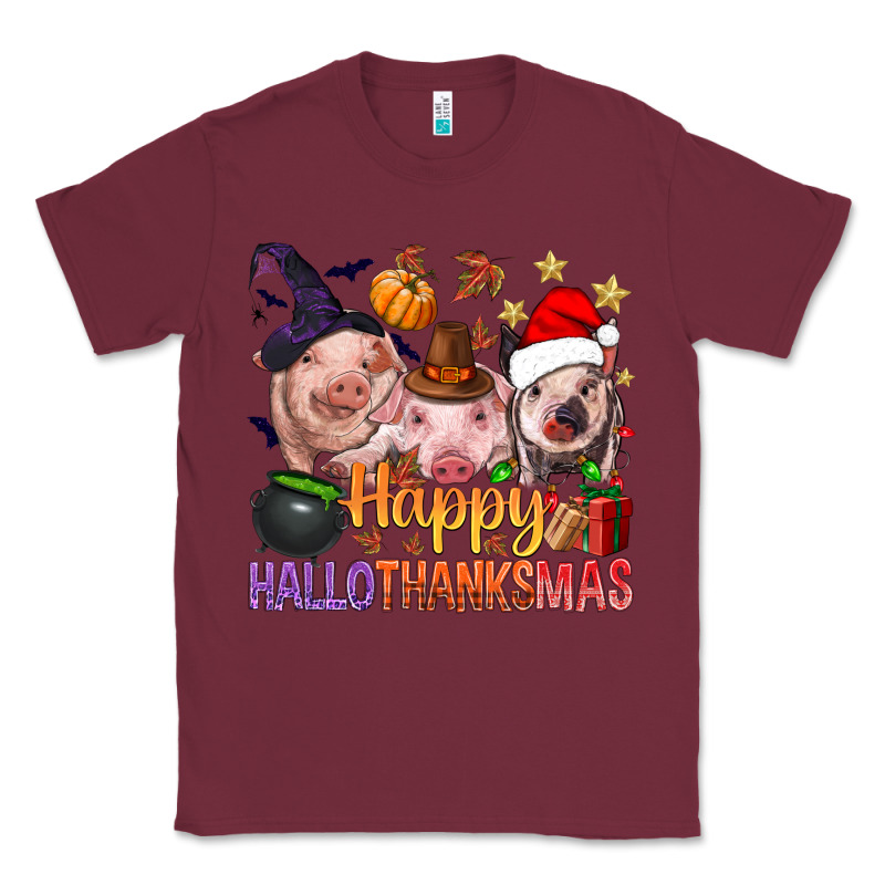 Happy Hallothanksmas Pigs Classic Tee by BundleAndBundleShop | Teevron