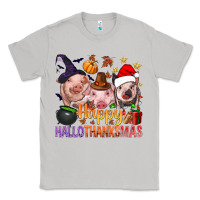 Moon Dust Happy Hallothanksmas Pigs Classic Tee - BundleAndBundleShop