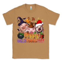 Toasted Coconut Happy Hallothanksmas Pigs Classic Tee - BundleAndBundleShop
