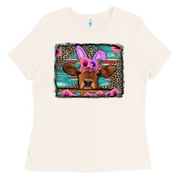 Bone easter floral leopard cow Ladies Tee - Jasminsmagicworld