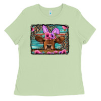 Matcha easter floral leopard cow Ladies Tee - Jasminsmagicworld