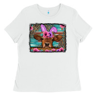 White easter floral leopard cow Ladies Tee - Jasminsmagicworld