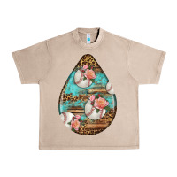 French Oak american football and western roses teardrop Urban Heavy Tee - BundleAndBundleShop