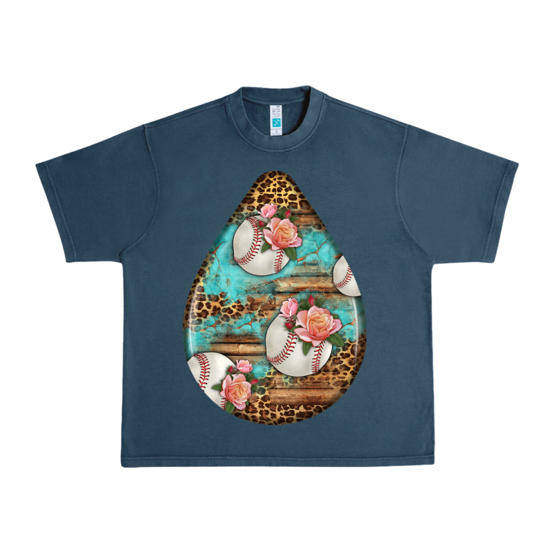 American Football And Western Roses Teardrop Urban Heavy Tee by BundleAndBundleShop | Teevron