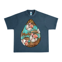 Midnight Navy american football and western roses teardrop Urban Heavy Tee - BundleAndBundleShop