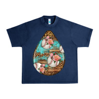 Navy american football and western roses teardrop Urban Heavy Tee - BundleAndBundleShop
