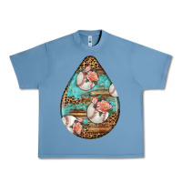 Pebble Blue american football and western roses teardrop Urban Heavy Tee - BundleAndBundleShop