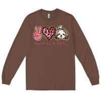 Chestnut Peace Love Shih Tzu Long Sleeve Tee - Bettercallsaul