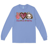 Colony Blue Peace Love Shih Tzu Long Sleeve Tee - Bettercallsaul