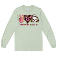 Peace Love Shih Tzu Long Sleeve Tee | Teevron