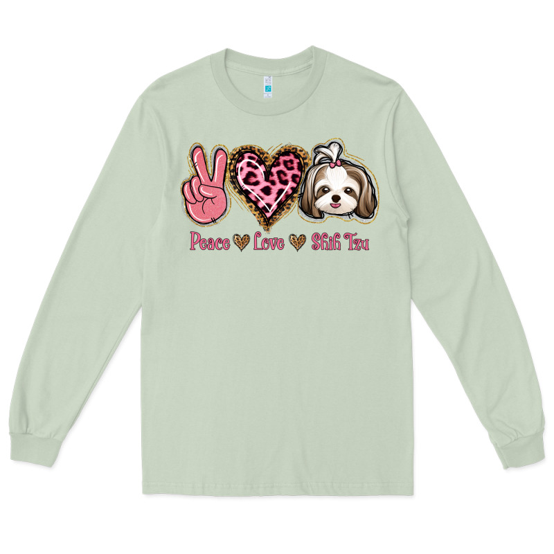 Peace Love Shih Tzu Long Sleeve Tee by Bettercallsaul | Teevron