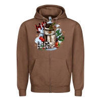 Chestnut ho ho ho snowman gnome Zipper Hoodie - CowGirlArtShop