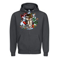 Smoke ho ho ho snowman gnome Zipper Hoodie - CowGirlArtShop