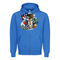 True Royal ho ho ho snowman gnome Zipper Hoodie - CowGirlArtShop